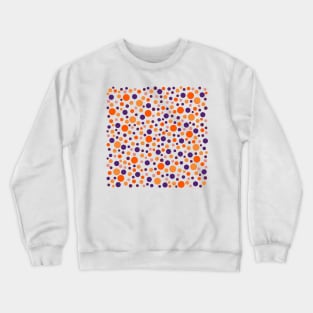 Autumn Colors Polka Dots with Purple Crewneck Sweatshirt